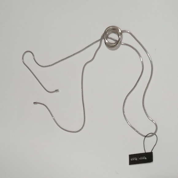 White House/ Black Market silvertone necklace - Picture 1 of 5